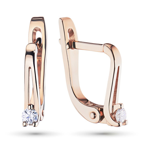 Серьги из красного золота с бриллиантами э0201сг05156800