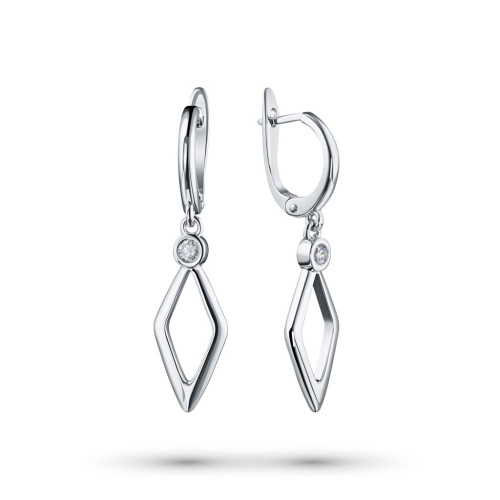 Серьги из серебра с бриллиантами э0601сг09172200