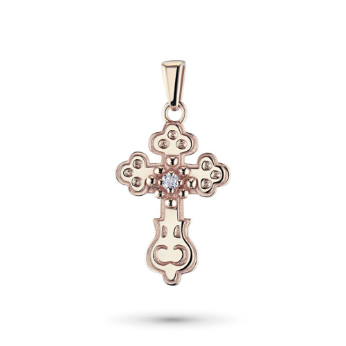 Подвеска из красного золота с бриллиантом э0201пд12092800