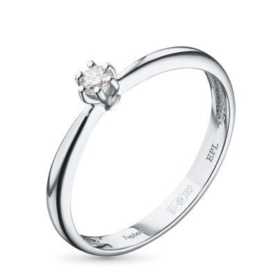Помолвочное кольцо из белого золота с бриллиантом э4001кц02134400