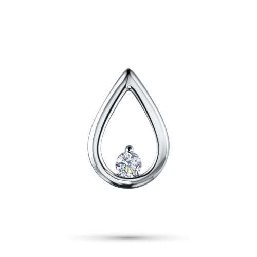 Классическая подвеска из серебра э0612пд03155000_white