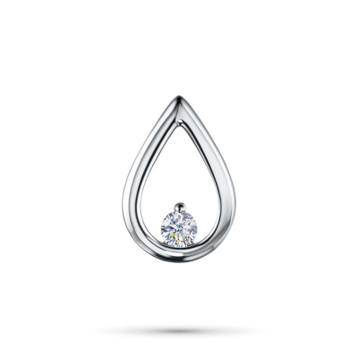 Классическая подвеска из серебра э0612пд03155000_white