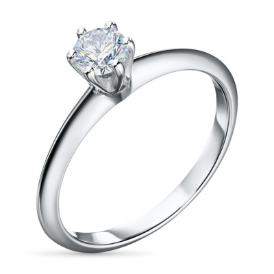 Классическое кольцо из серебра э0612кц06200856_white