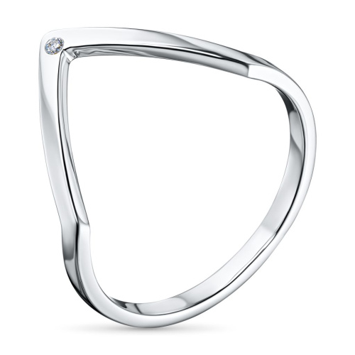 Обручальное кольцо из серебра э0612кц02193800_white