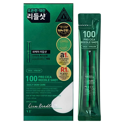 Бустер-сыворотка с микроиглами для чувствительной кожи VT Cosmetics Pro Cica Reedle Shot 100 (10 шт.*2 мл)