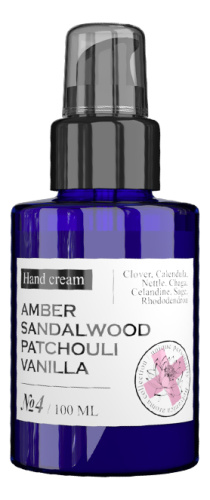 Парфюмированный крем для рук No4 Hand Cream 100мл (амбра, сандал, пачули, ваниль)