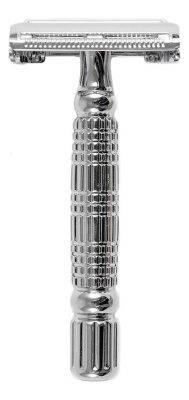 Станок Т-образный для бритья Safety Razor R1 Butterfly (белый хром, 5 лезвий)