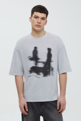 Футболка из хлопка с принтом