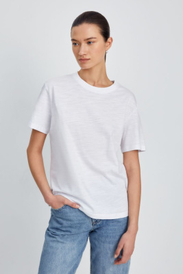 Футболка из хлопка свободного силуэта