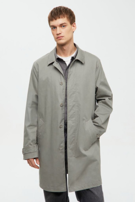 Плащ из хлопка прямого кроя