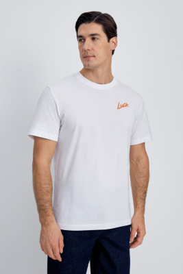 Свободная футболка с принтом