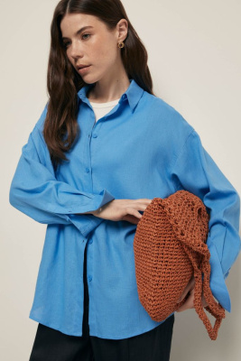 Базовая рубашка из льна и вискозы