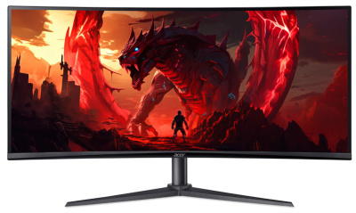 Монитор 34" Acer Nitro XZ342CUV3bmiiphx UM.CX2EE.305 черный, VA, 21:9, 3440x1440, 180Hz, 1ms, 400cd, 1500R, FreeSync Premium, 2*HDMI, DP, 2Wx2, audio