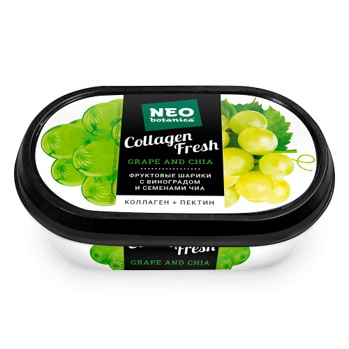 Фруктовые шарики Neo-Botanica Collagen Fresh, с виноградом и семенами чиа, 80 гр