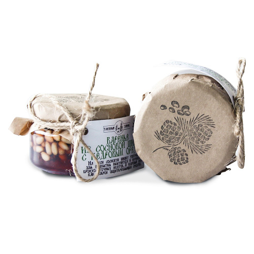 Варенье из сосновых шишек с кедровым орехом, Таежный тайник, 120 гр.