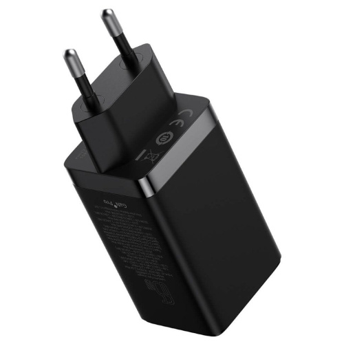 Сетевое зарядное устройство Baseus GaN5 Pro Fast Charger 65W USB/2хType-C+ кабель Type-C (CCGP120201) (черный)