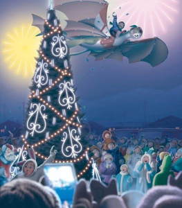 Фотофакт: художник из Якутии создал картину с символом Нового года / ЯСИА Терют Оймяконский Республика Саха (Якутия)