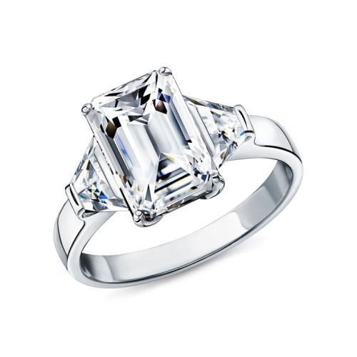 Золотое кольцо с бриллиантами выращенными