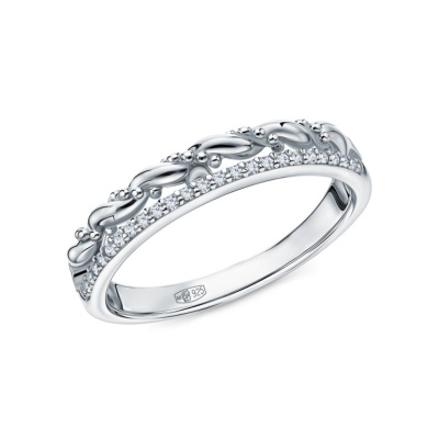 Серебряное кольцо с фианитами