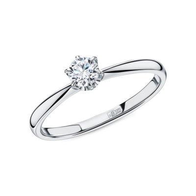 Золотое кольцо с бриллиантами выращенными