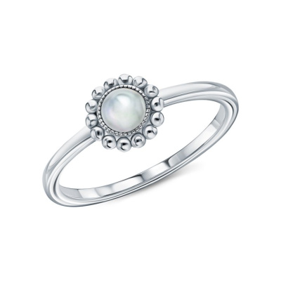 Серебряное кольцо с перламутром природным