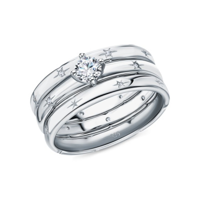 Серебряное кольцо с фианитами