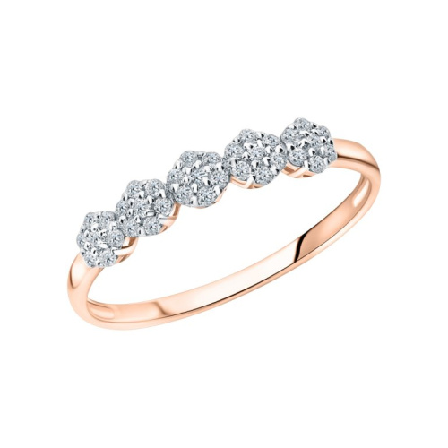 Золотое кольцо с бриллиантами природными