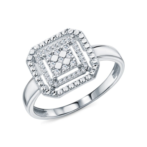 Золотое кольцо с бриллиантами природными