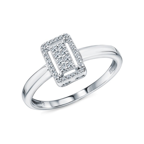 Золотое кольцо с бриллиантами природными