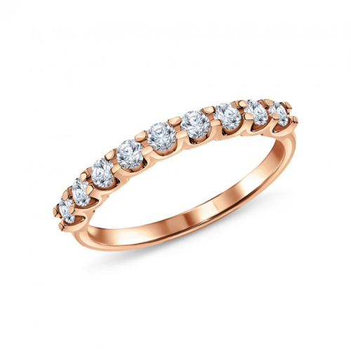 Золотое кольцо с бриллиантами природными