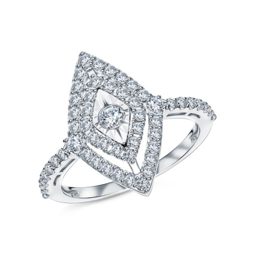 Золотое кольцо с бриллиантами природными