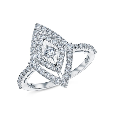 Золотое кольцо с бриллиантами природными