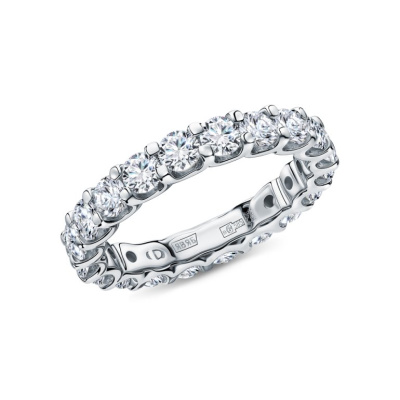 Золотое кольцо с бриллиантами выращенными