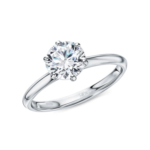 Золотое кольцо с бриллиантами выращенными