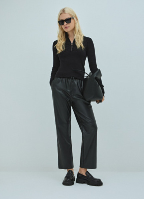 Брюки из искусственной кожи, Черный