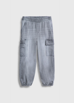 Джинсы с карго-карманами для мальчиков, Серый