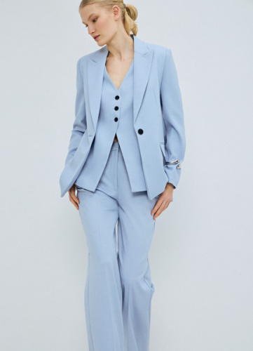 Жилет из поливискозы, Голубой