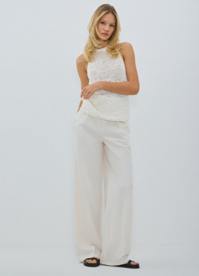 Широкие брюки, Бежевый