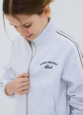 Толстовка на молнии для девочек, Белый