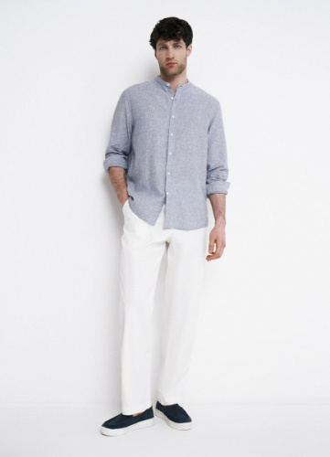 Брюки из тонкого поплина, Белый