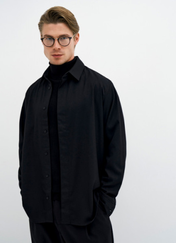 Рубашка с шерстью, Черный