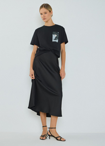 Футболка с принтом, Черный