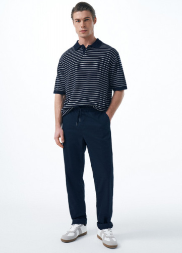 Брюки с эластичным поясом, Синий