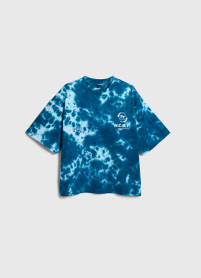Объёмная футболка с эффектом тай-дай для мальчиков, Голубой