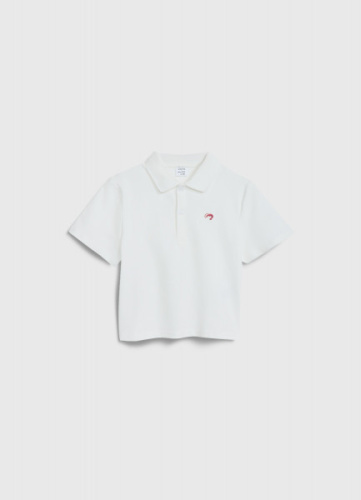 Футболка-поло для девочек, Белый