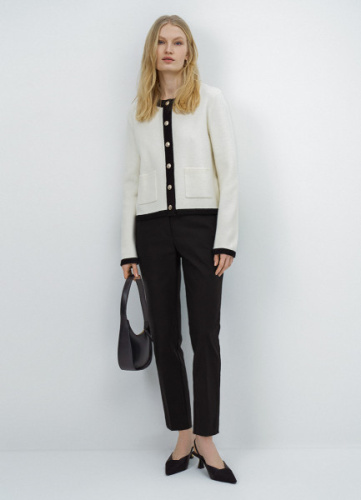 Укороченные брюки из хлопка, Черный