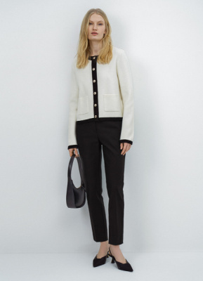 Укороченные брюки из хлопка, Черный