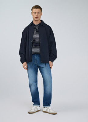 Зауженные джинсы из эластичной ткани, Синий