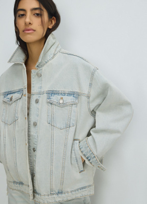 Джинсовая куртка оверсайз, Голубой