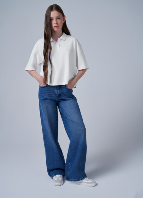 Поло для девочек, Белый